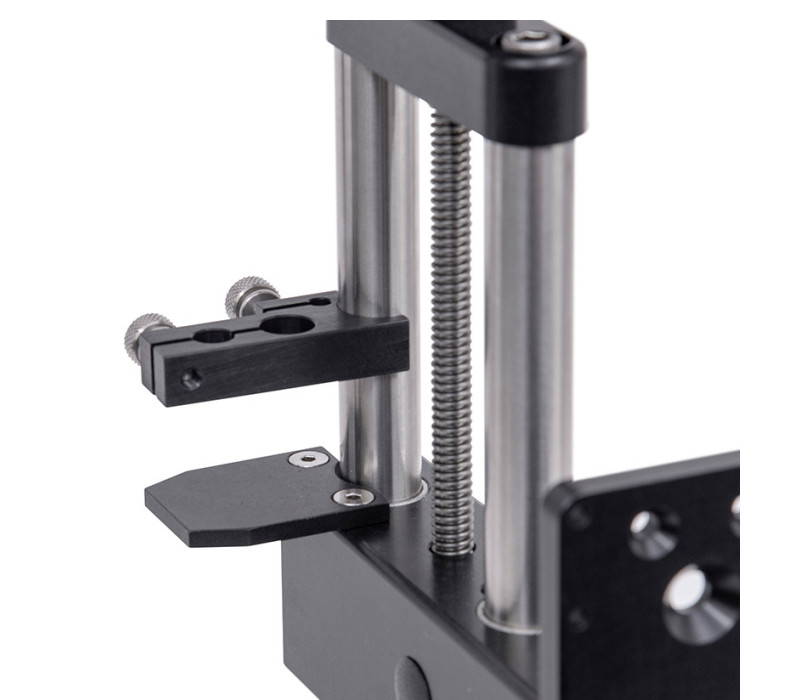 Der optionale Montagesatz für Messuhren, ohne Messuhr. Erhältlich in den Ausführungen mit 8 mm und 9,5 mm Durchmesser für den Schaft der Messuhr.
