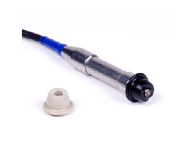 <b>Sonde für hohe Temperatur</b> <br><br> Die Sonde für hohe Temperaturen ist ein beiger Kontaktring aus hitzebeständigem Kunststoff. Dieser Ring hat exakt die selbe Form wie der originale schwarze Ring und ist sowohl für den 3000FX als auch für den 3000PRO verfügbar. Mit dieser Sonde können heiße Oberflächen wie z.B. frisch gebrannte Pulverlacke mit einer Oberflächentemperatur von bis zu 150 °C gemessen werden.