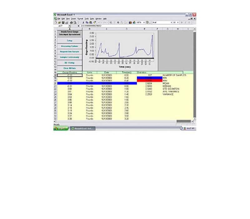 SW-1 Datenerhebungssoftware für Kraft- & Drehmomentmesser