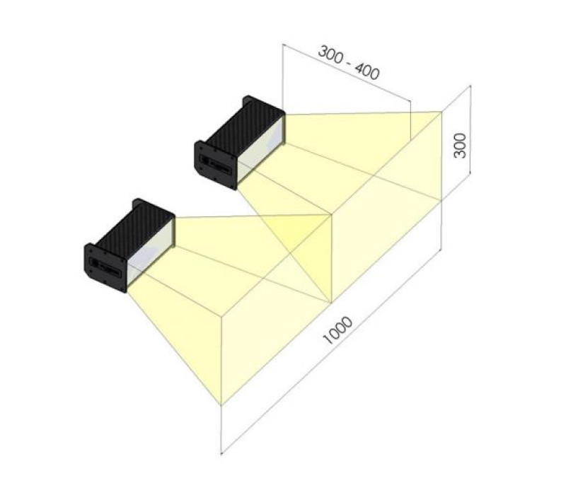 Die Unterseite des LS-9-12000 Xenon-Stroboskops.