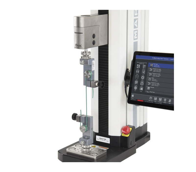 F305 Kraft-Prüfmaschine ausgestattet mit zwei G1103 Seil-/ Drahthaltern