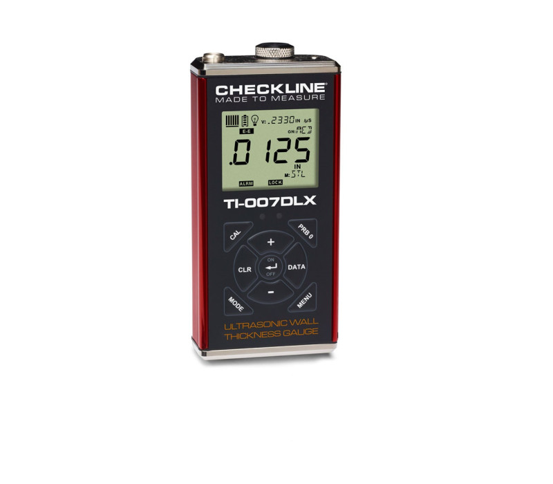 Das Präzisions-Ultraschall-Wanddickenmessgerät TI-007X kombiniert ein robustes Aluminiumgehäuse mit einem großen LCD-Display und einer intuitiven Menüstruktur.