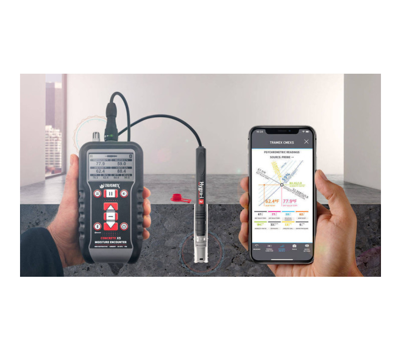 CMEX5-Messung gemäß ASTM-F2170 mit externem Hygro i2-Sensor