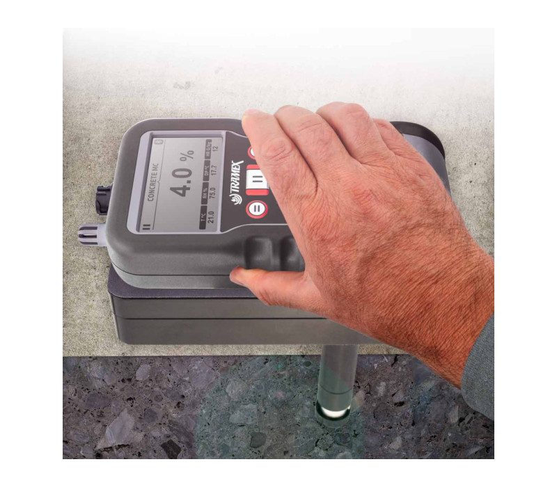 Messung des Feuchtigkeitsgehalts sowohl an der Oberfläche als auch im Inneren von Beton in Fußböden und Decken mit den Concrete Determinator-Kits